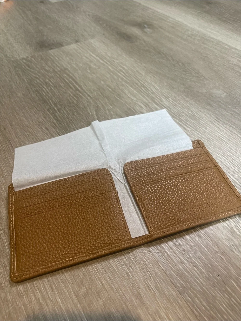 KNKG Men's Leather Wallet in Tan